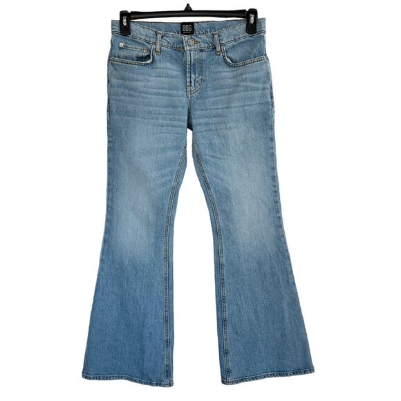BDG Denim - BDG SZ 27 Flare Jeans Mid-Rise 5-Pockets Zip-Fly Whiskered Light Wash Blue